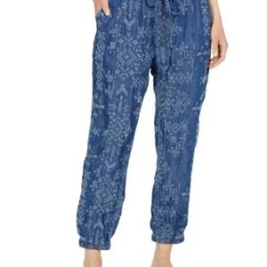 Johnny Was Blue Patterned Jeggings M